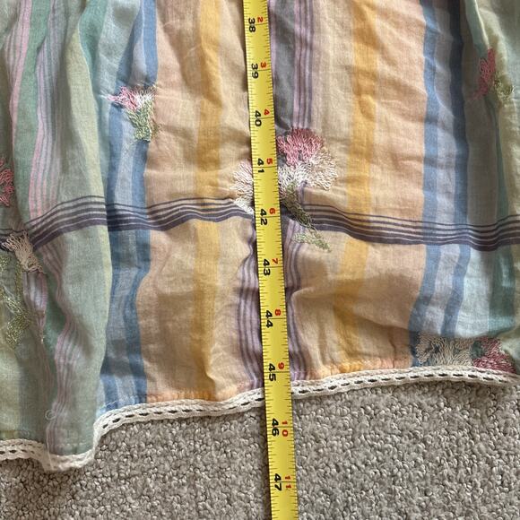 Free People Willow Maxi Dress Multi Pastel Combo Size XS Embroidered Floral - Picture 8 of 10